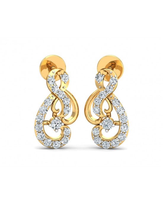 Deiva Round Brilliant Diamond Earrings