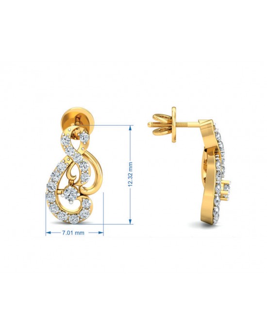 Deiva Round Brilliant Diamond Earrings