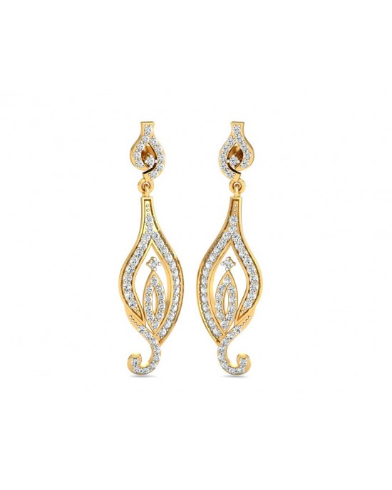 Cass Long Diamond Earrings