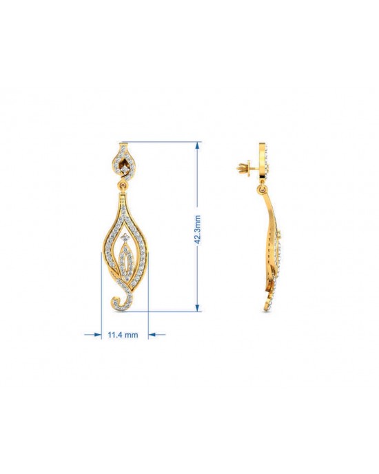 Cass Long Diamond Earrings