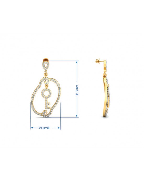 Key To My Heart Long Earrings