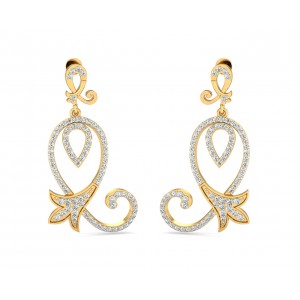 Cady Brilliant Diamond Earrings in Gold
