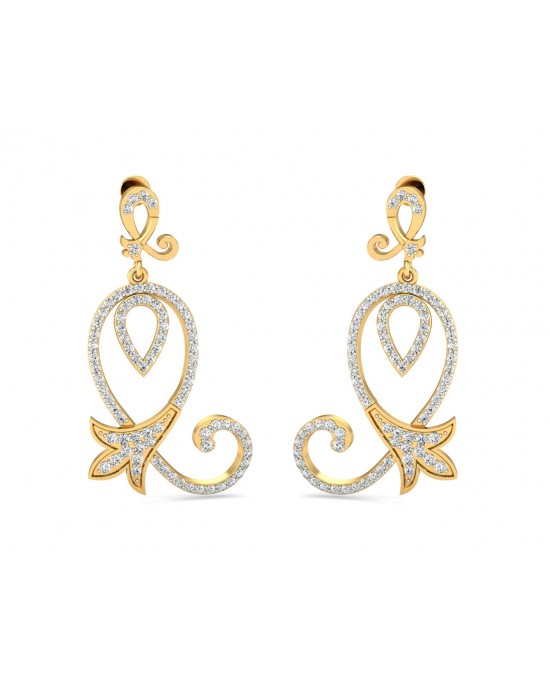 Cady Brilliant Diamond Earrings in Gold