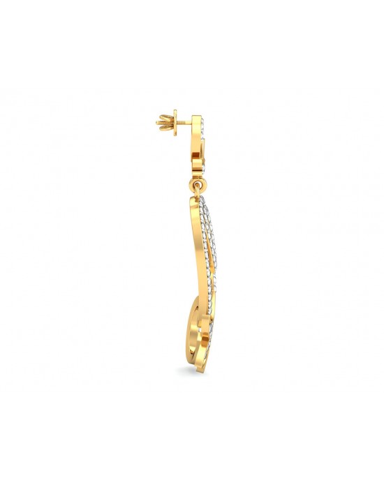 Cady Brilliant Diamond Earrings in Gold