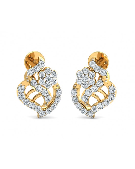 Sophia Diamond Gold Earrings