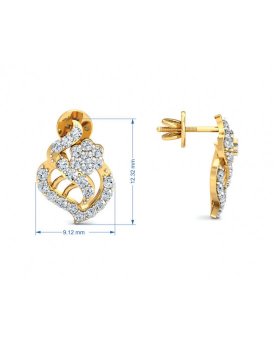 Sophia Diamond Gold Earrings