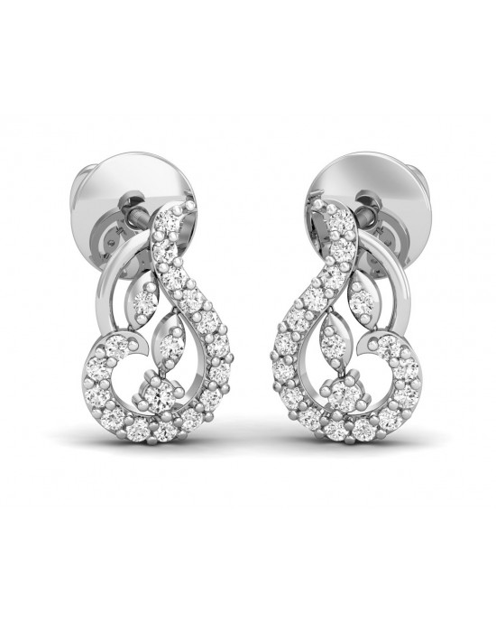 Gail Round Brilliant Diamond Earrings