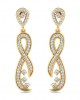 Fraya Long Diamond Danglers in Gold