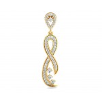 Fraya Long Diamond Danglers in Gold