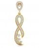 Fraya Long Diamond Danglers in Gold