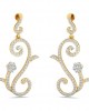 Fleur Long Brilliant Diamond Earrings