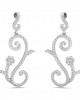 Fleur Long Brilliant Diamond Earrings