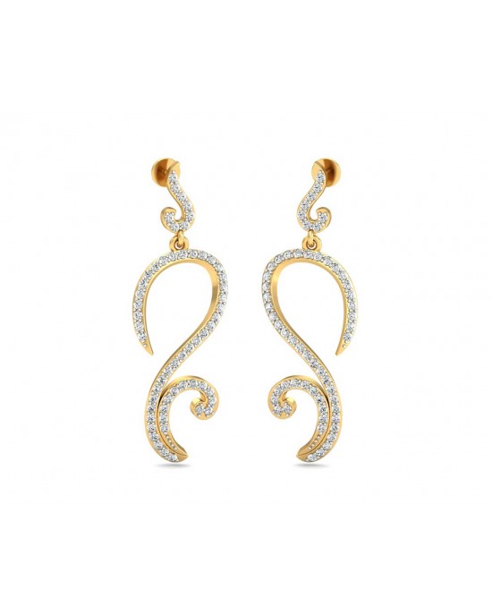 Farrah Long Diamond Earrings