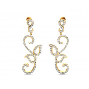 Flor Long diamond Earrings