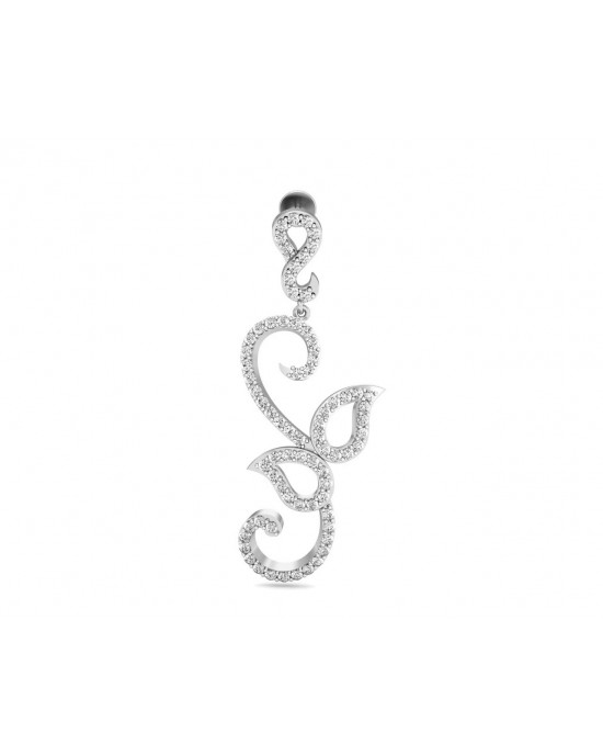 Flor Long diamond Earrings