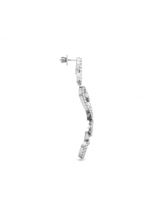 Flor Long diamond Earrings