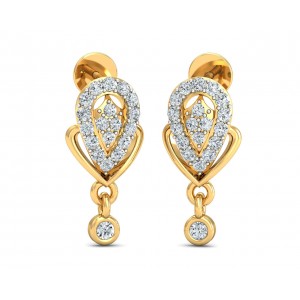 Penne Diamond Earrings in Gold