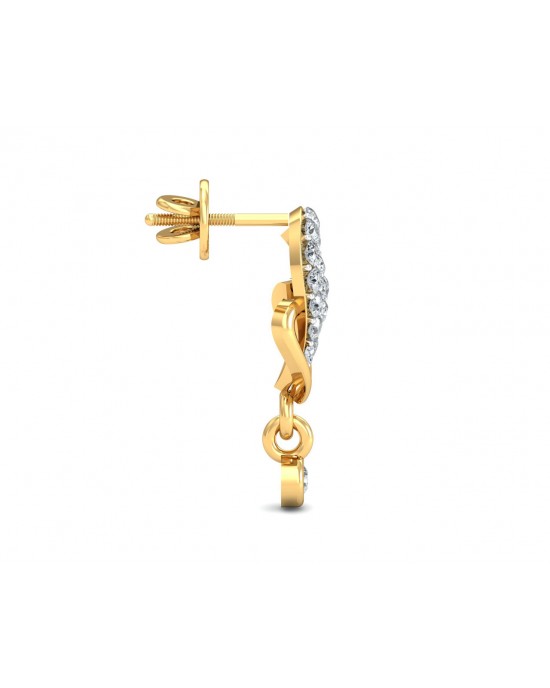 Penne Diamond Earrings in Gold