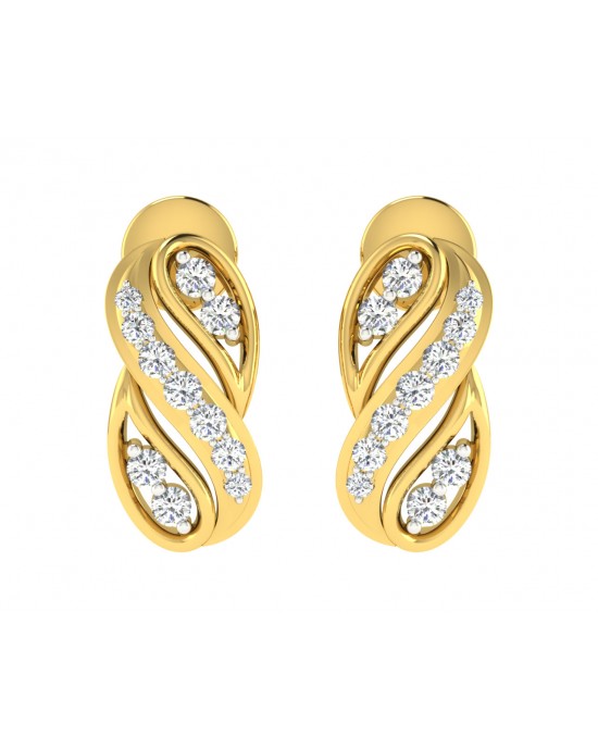 Celina Diamond Earrings in Gold