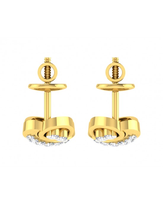 Celina Diamond Earrings in Gold