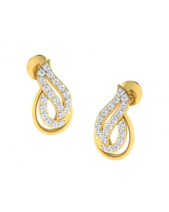 Caylin Diamond Earrings In Gold