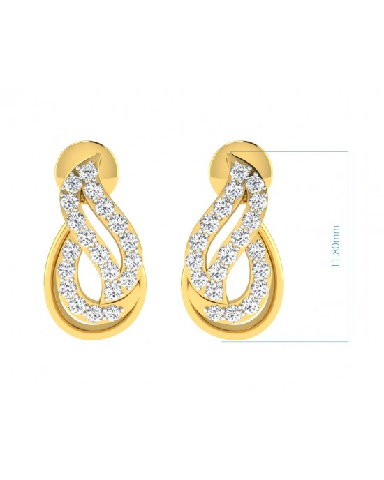 Caylin Diamond Earrings In Gold