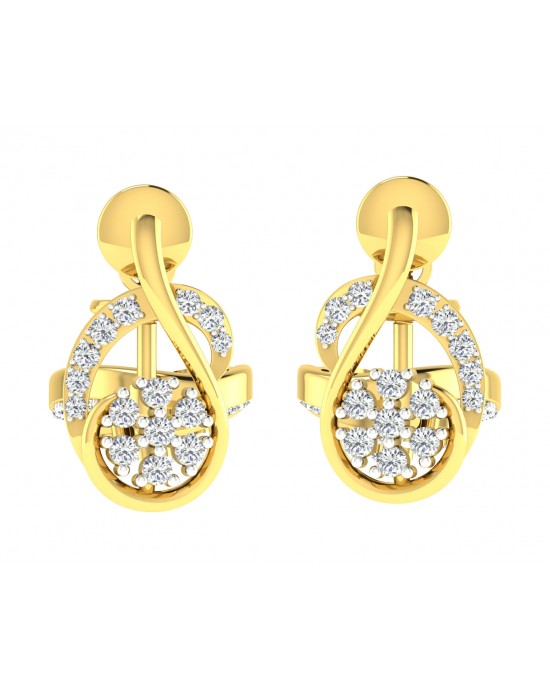 Leba Diamond Earrings In Gold