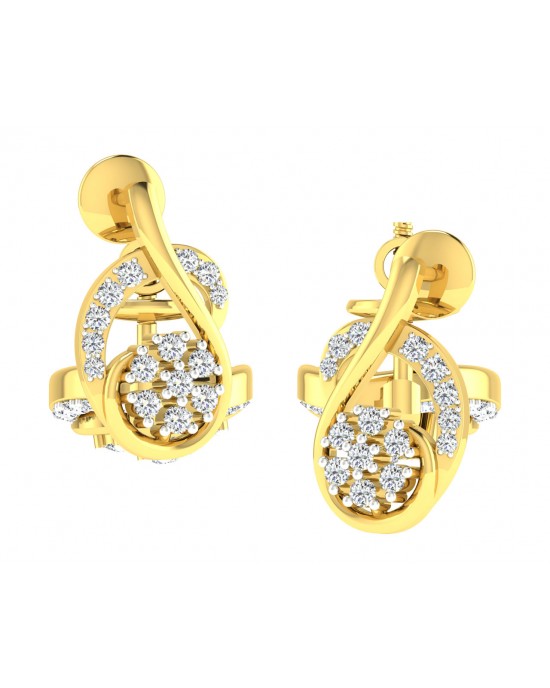 Leba Diamond Earrings In Gold