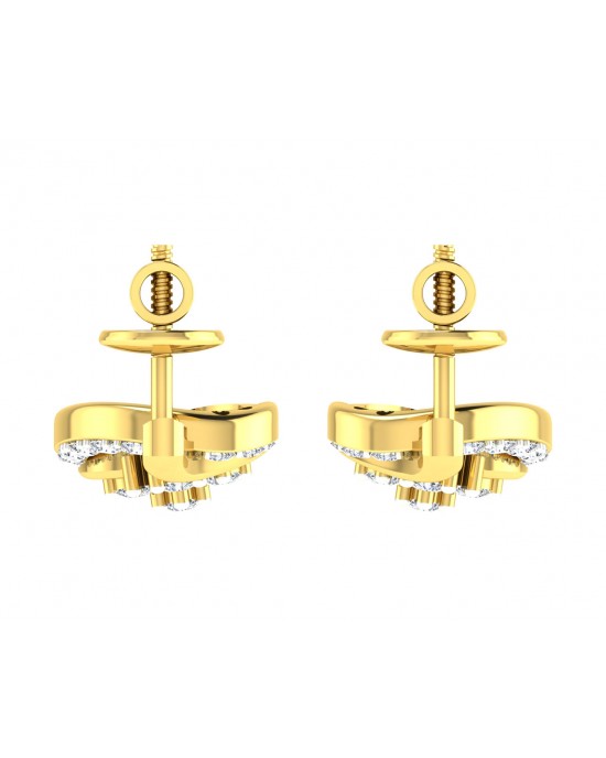 Leba Diamond Earrings In Gold