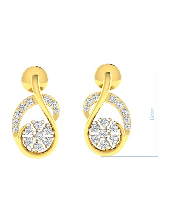 Leba Diamond Earrings In Gold