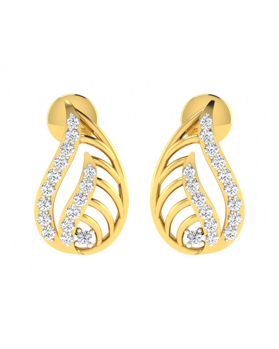 Leza Diamond Earrings in Gold