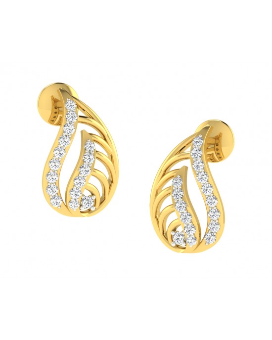 Leza Diamond Earrings in Gold