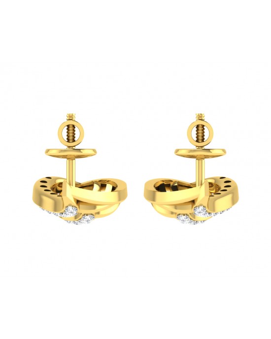 Leza Diamond Earrings in Gold