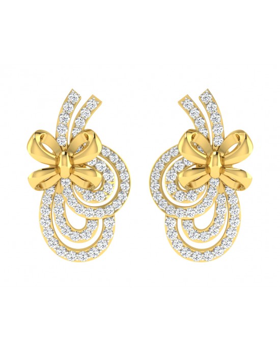 Hali Diamond Earrings in Gold