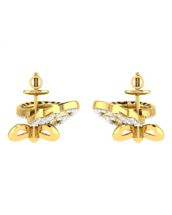 Hali Diamond Earrings in Gold