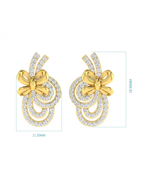 Hali Diamond Earrings in Gold