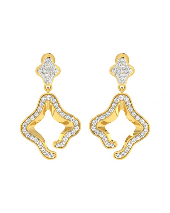 Ilsa Diamond Earrings in Gold