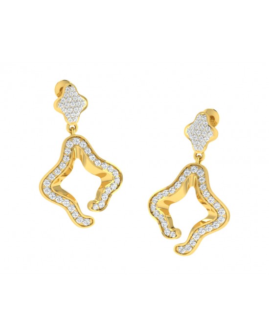 Ilsa Diamond Earrings in Gold