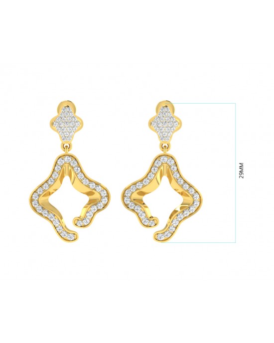 Ilsa Diamond Earrings in Gold