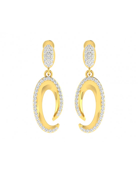 Eeva Diamond Earrings in Gold 