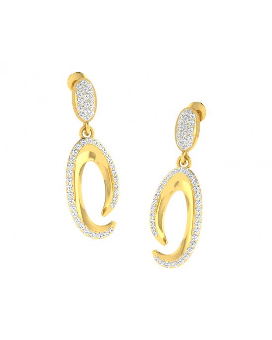 Eeva Diamond Earrings in Gold 