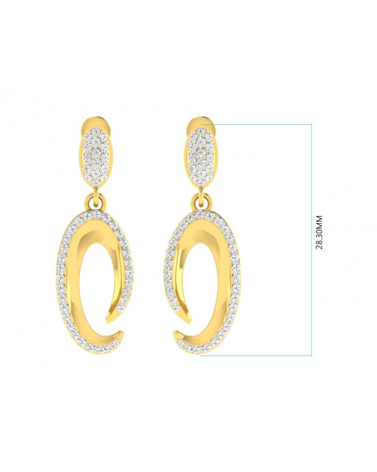 Eeva Diamond Earrings in Gold 