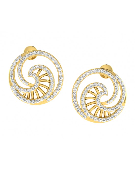 Emel Diamond Earrings in Gold