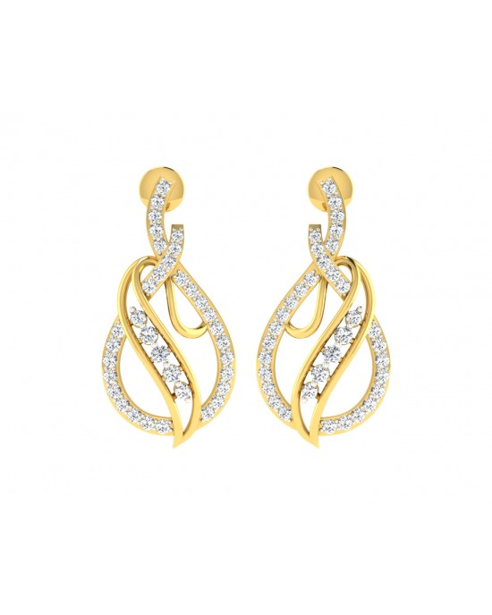 Eliza Diamond Earrings in Gold