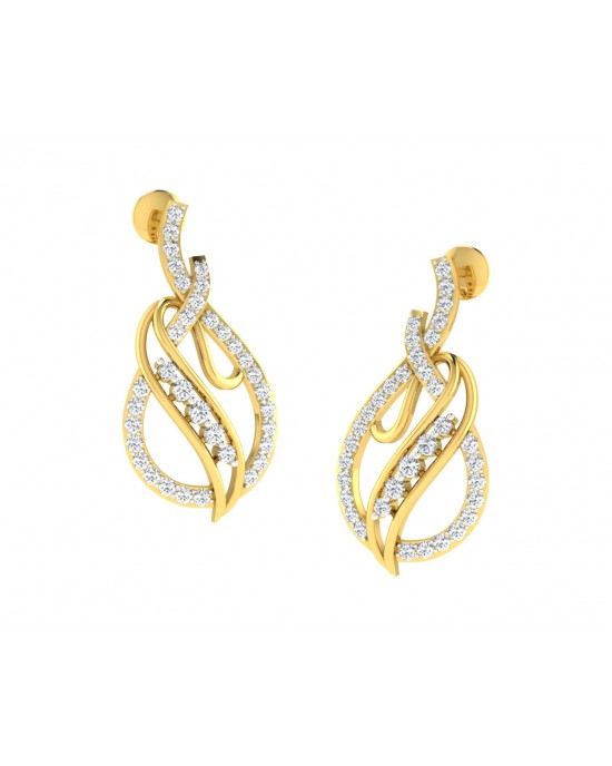 Eliza Diamond Earrings in Gold