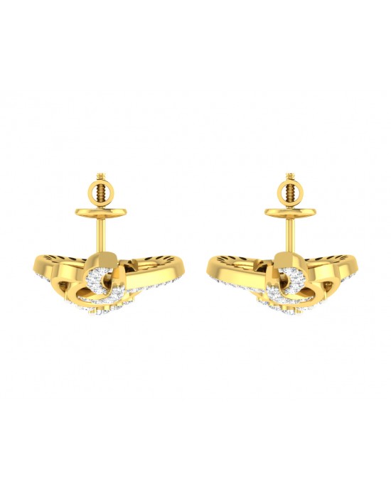 Eliza Diamond Earrings in Gold