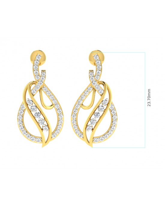 Eliza Diamond Earrings in Gold