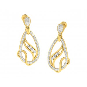 Lyra Diamond Earrings in Gold