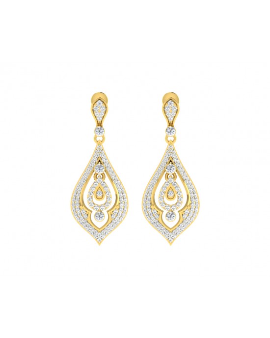 Nomi Diamond Earrings in Gold