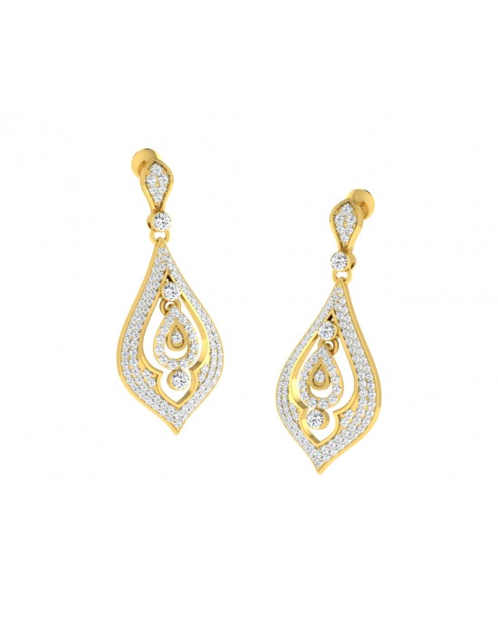 Nomi Diamond Earrings in Gold